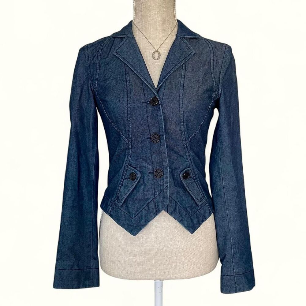 Armani-exchange Women's Blue and Navy Top